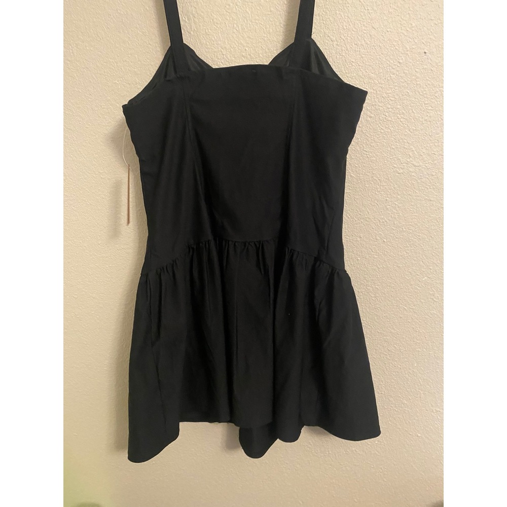 Just Found Womens Black Mini Dress XL Sleeveless Fit & Flare Pintuck NWT - Picture 4 of 8